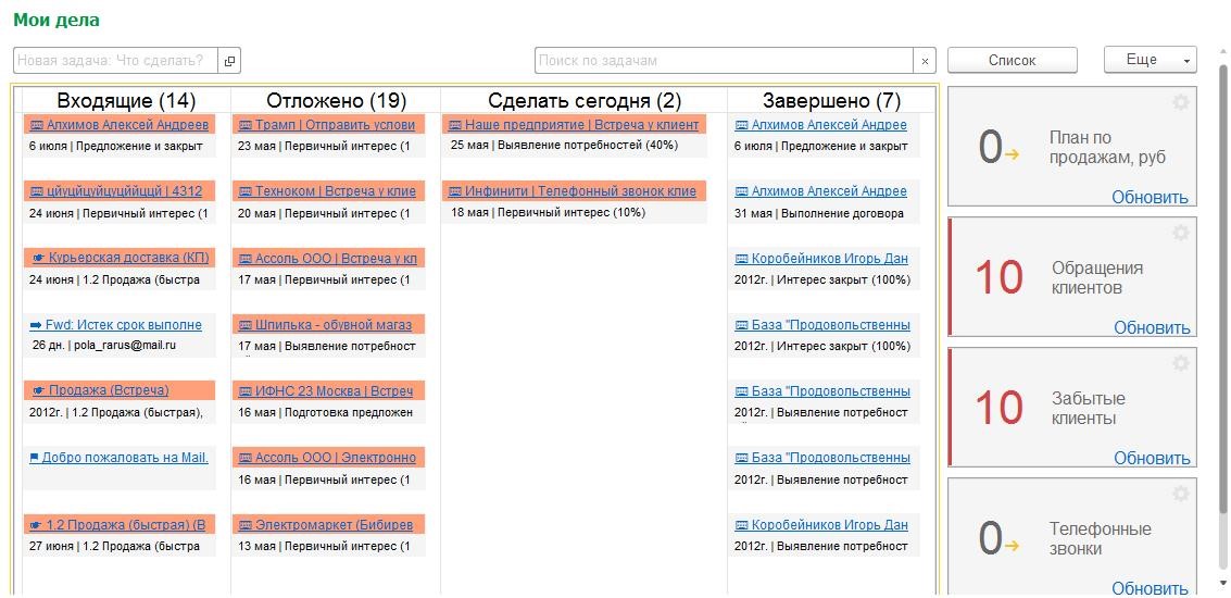 История создания 1с crm